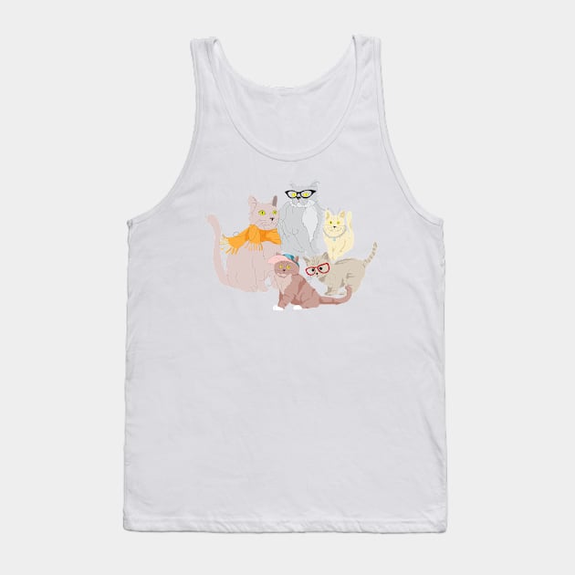 Accessory Cats Tank Top by marlenepixley